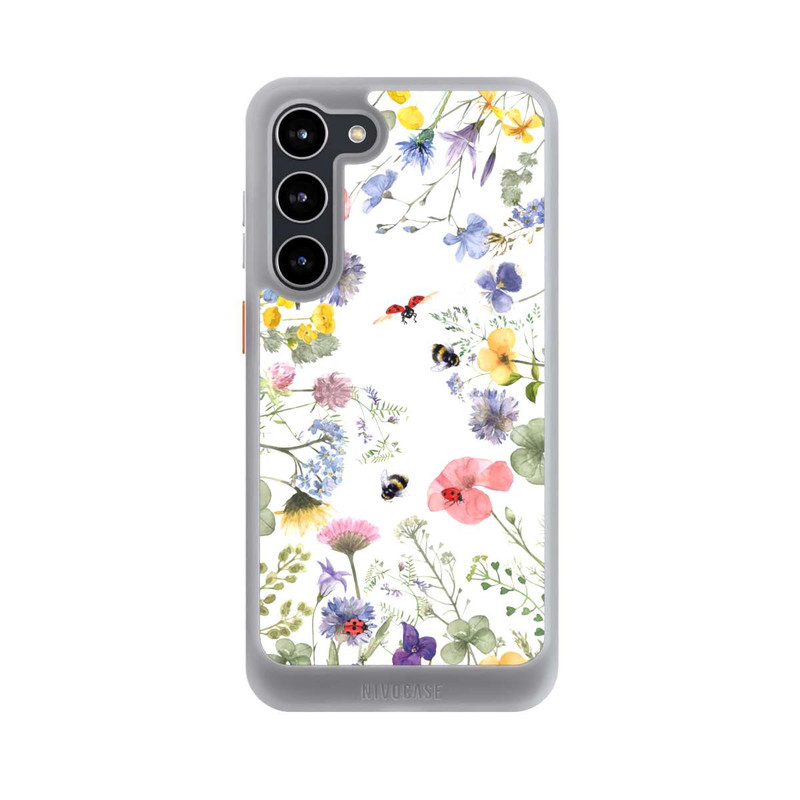 Galaxy S23 + NIVOcore Bunte Frühlingsblumen und Bienen