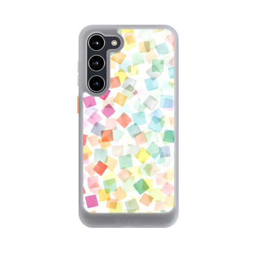 Samsung Galaxy S23+ NIVOcore Konfetti geometrische Plaids Regenbogen