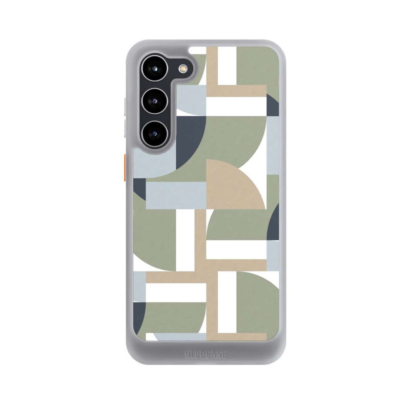Galaxy S23 + NIVOcore Futuristische Bauhaus Polygone Beige