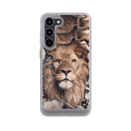 Samsung Galaxy S23+ NIVOcore Löwe Blumenrahmen Beige