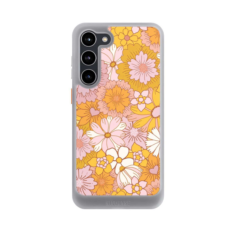 Galaxy S23 + NIVOcore Retro Flower Walpaper Yellow
