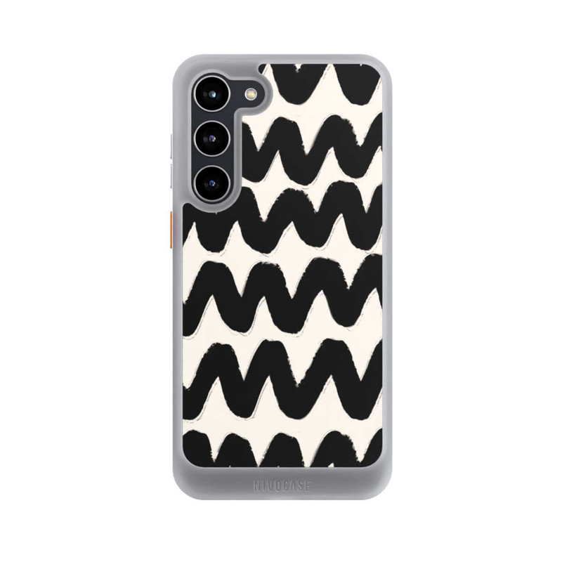 Galaxy S23 + NIVOcore Vagues Noires Pattern