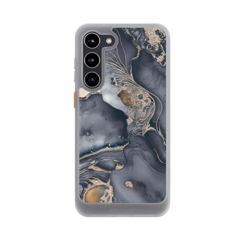 Galaxy S23 + NIVOcore Alcohol Ink Gold Grau mit KI