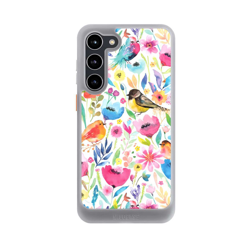 Galaxy S23 + NIVOcore Wunderliche Vögel und Blumen