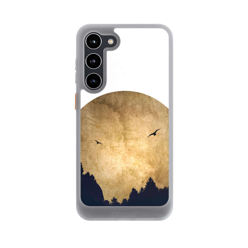 Galaxy S23 + NIVOcore Zwei Vögel vor Mond