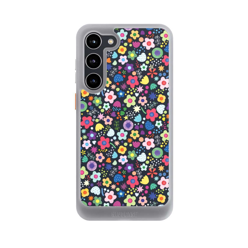 Galaxy S23 + NIVOcore Psychedelic Flowers Multi Black