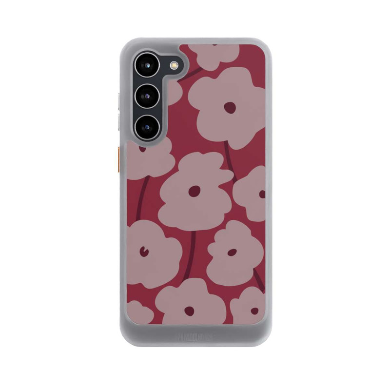 Galaxy S23 + NIVOcore Minimalistische Blumen Bordeaux