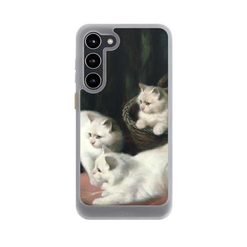 Galaxy S23 + NIVOcore Three White Angora Kittens
