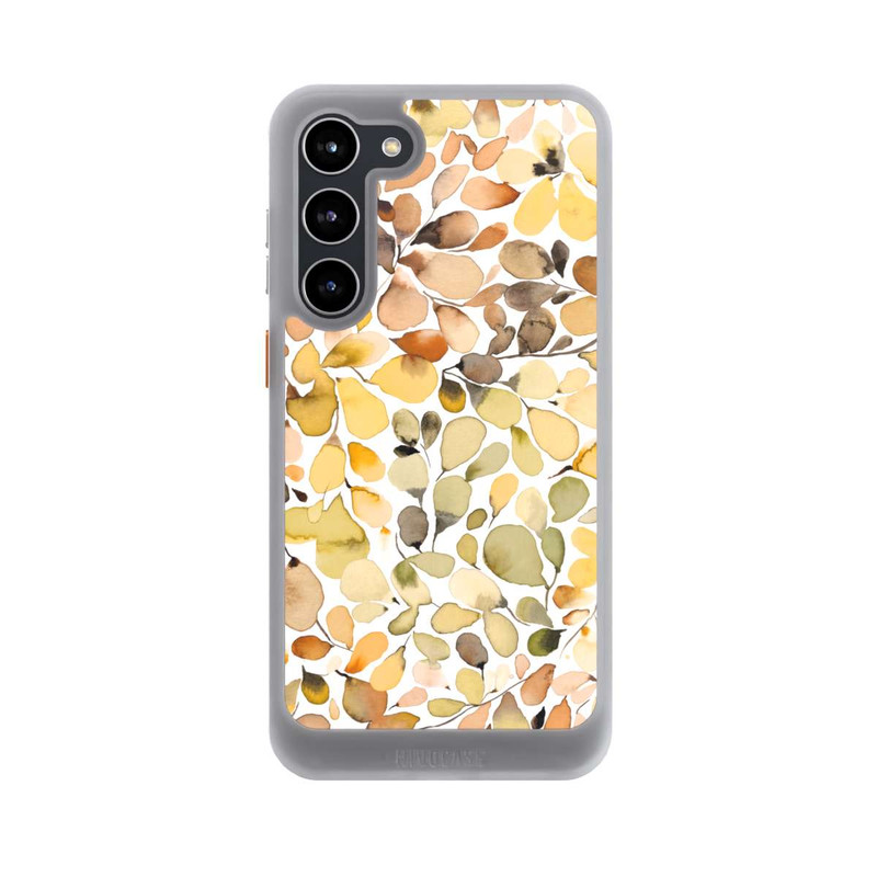 Galaxy S23 + NIVOcore Eukalyptus Aquarellblätter Braun Herbst