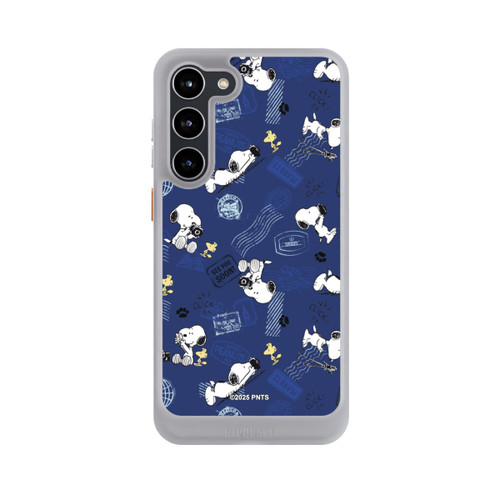 Samsung Galaxy S23+ NIVOcore Peanuts Travel Stamps Pattern Blue