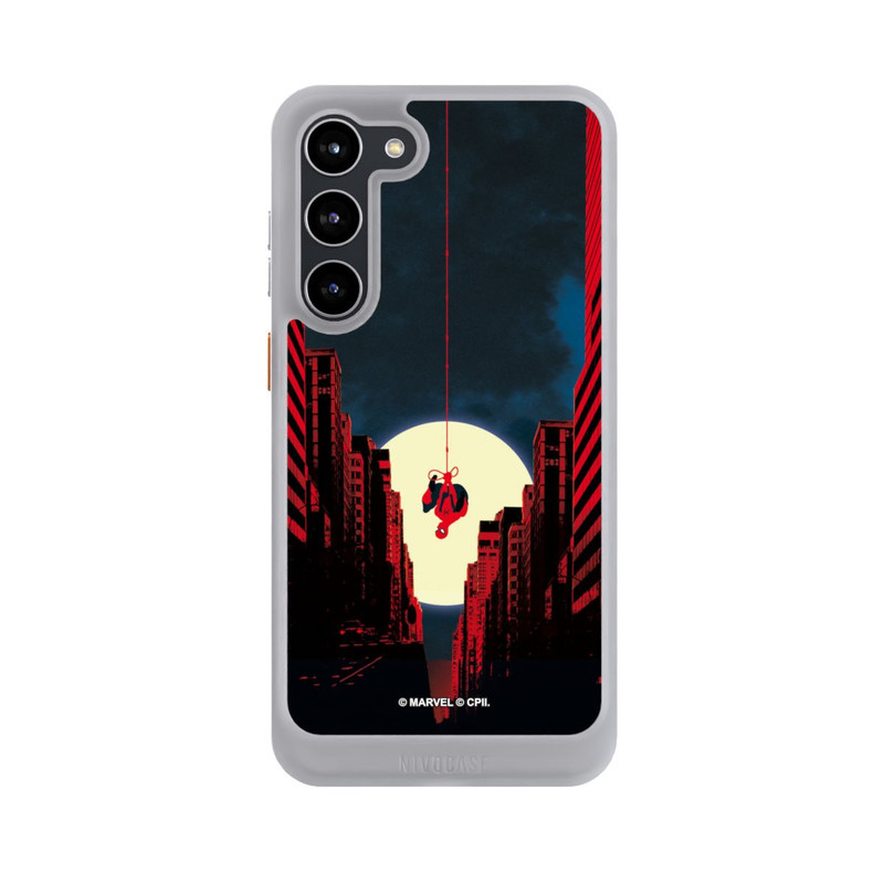 Galaxy S23 + NIVOcore Spider-Man Marvel between Skyscrapers