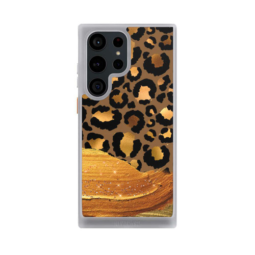 Samsung Galaxy S23 Ultra NIVOcore Dunkelgoldener Leoparden Glitzerlook