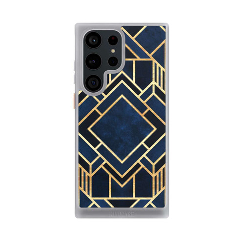 Samsung Galaxy S23 Ultra NIVOcore Kunst Deko Blau Golddruck