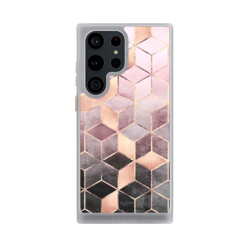 Samsung Galaxy S23 Ultra NIVOcore Pink-grauer Farbverlauf Würfel Druck