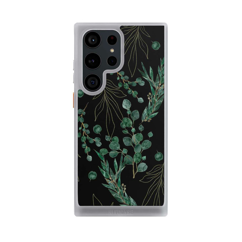 Galaxy S23 Ultra NIVOcore Feuilles d'Eucalyptus Fond Noir