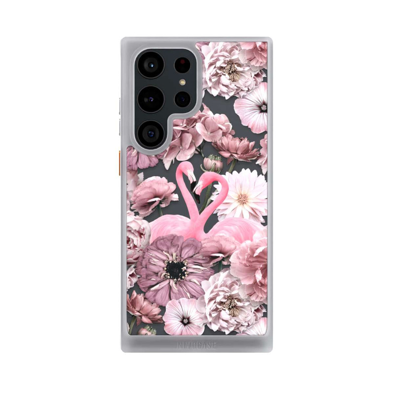 Galaxy S23 Ultra NIVOcore Flamingos in Flower Pattern