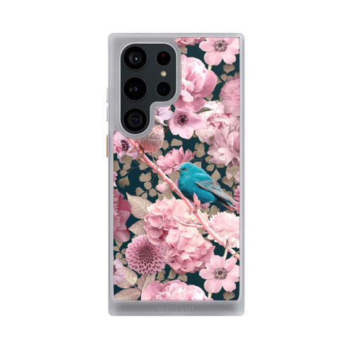 Samsung Galaxy S23 Ultra NIVOcore Spatzen im rosa Blumenmuster