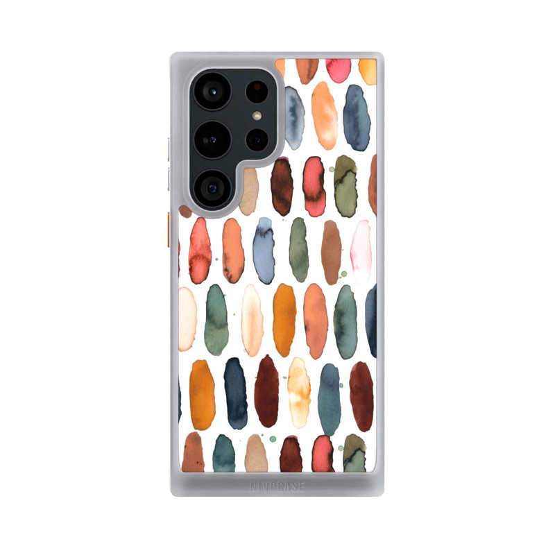 Galaxy S23 Ultra NIVOcore Aquarellstriche aus mineralischem Terrakotta