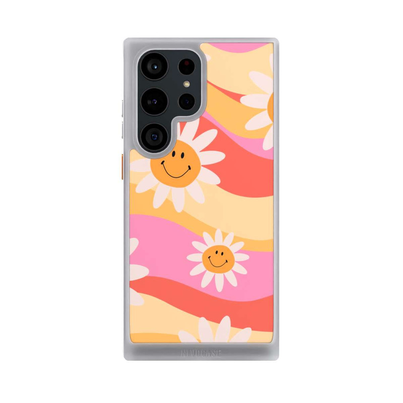 Galaxy S23 Ultra NIVOcore Retro Smiles Orange Colorful
