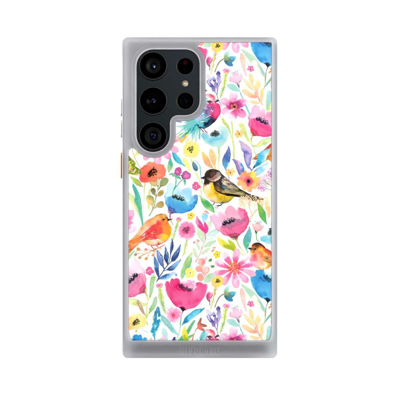 Galaxy S23 Ultra NIVOcore Oiseaux et fleurs fantaisistes