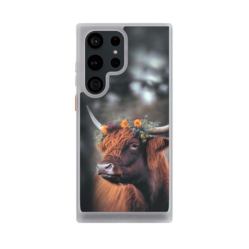 Samsung Galaxy S23 Ultra NIVOcore Highland Cow With Flowers with AI