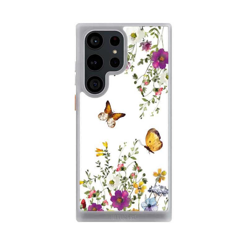 Galaxy S23 Ultra NIVOcore Schmetterlinge und bunte Blumen