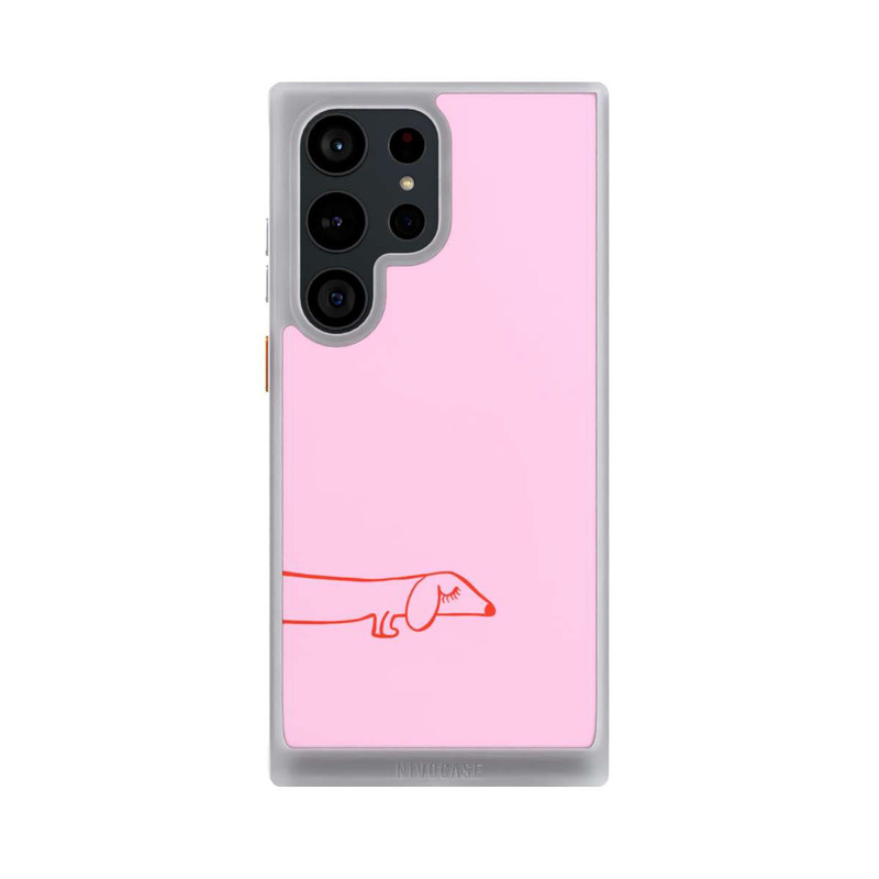 Galaxy S23 Ultra NIVOcore Dachshund Illustration Pink