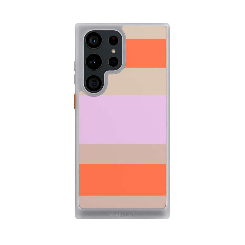 Galaxy S23 Ultra NIVOcore Moca Lila Orange Stripes