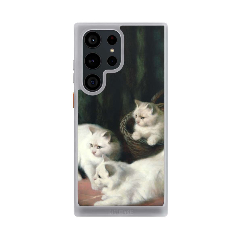 Galaxy S23 Ultra NIVOcore Three White Angora Kittens
