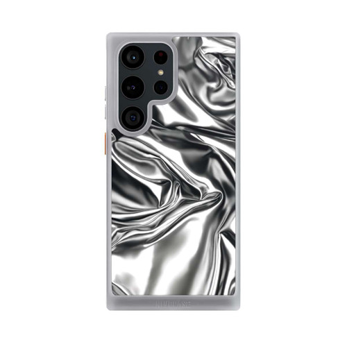 Samsung Galaxy S23 Ultra NIVOcore Glänzeder Chrome Silber Stoff mit KI