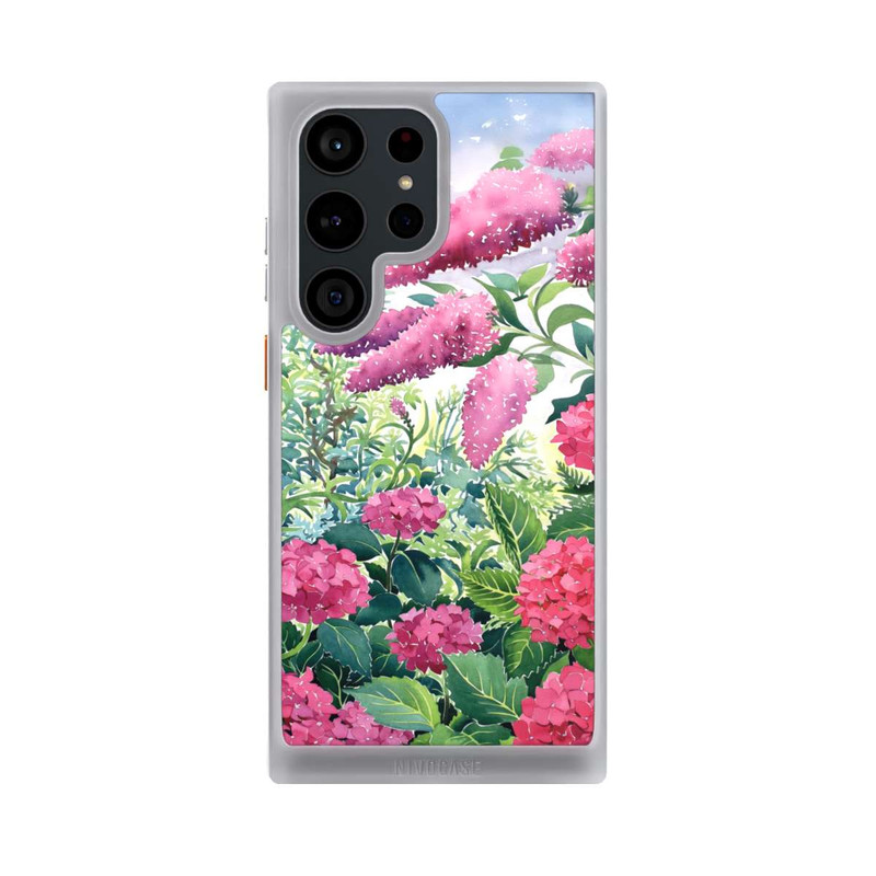 Galaxy S23 Ultra NIVOcore Garden Hydrangeas and Buddleia by Christopher Ryland