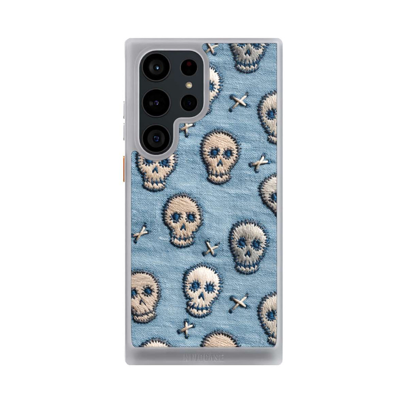 Galaxy S23 Ultra NIVOcore Skulls on Jeans Pattern
