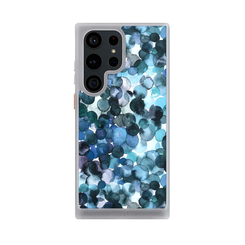 Galaxy S23 Ultra NIVOcore Watercolor Dots Blue Pattern
