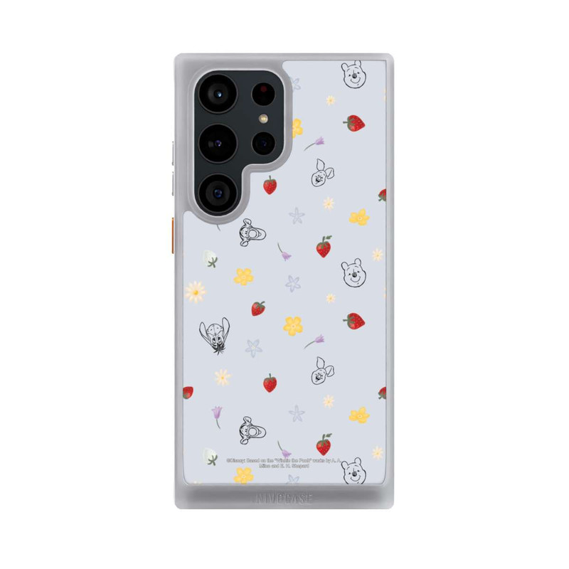 Galaxy S23 Ultra NIVOcore Winnie Puuh und Freunde Erdbeer Muster Blau