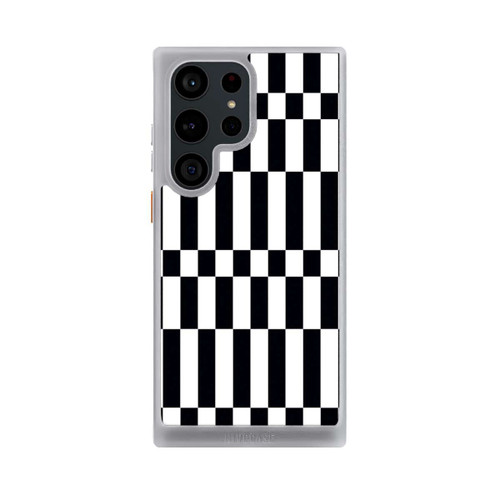 Samsung Galaxy S23 Ultra NIVOcore Checked Abstract Bold Black and White Color Block