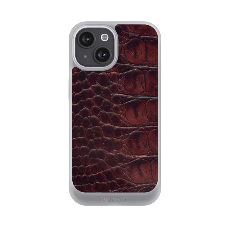 iPhone 15 NIVOcore Cuir de Crocodile