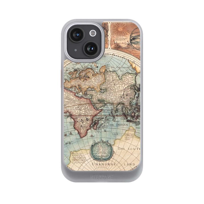 iPhone 15 NIVOcore Vintage Weltkarte