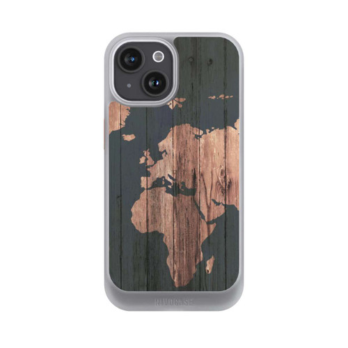Apple iPhone 15 NIVOcore Wooden World Map