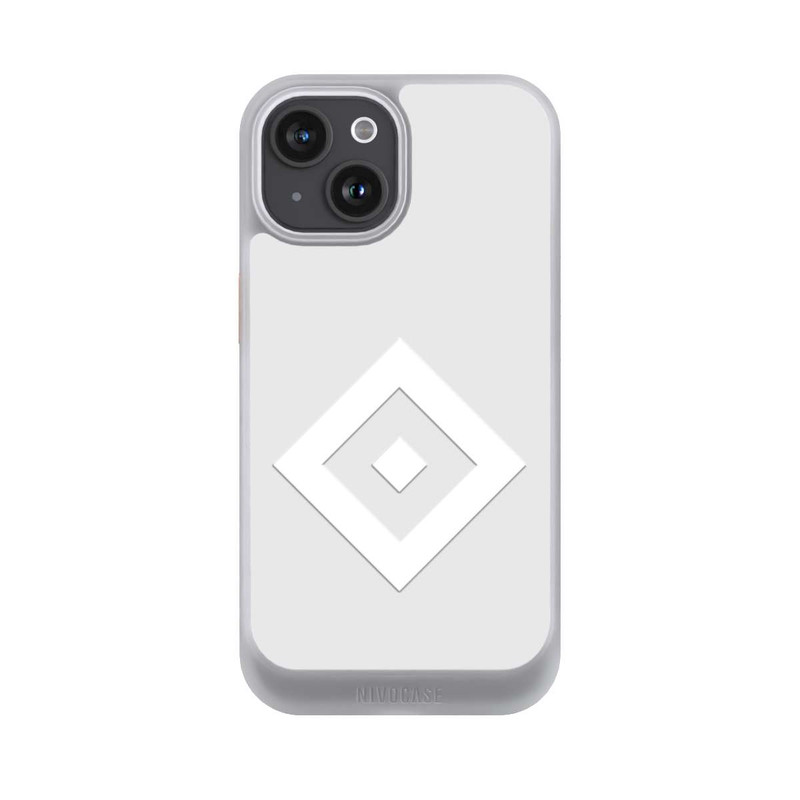 iPhone 15 NIVOcore Rauten Logo auf HSV Grau