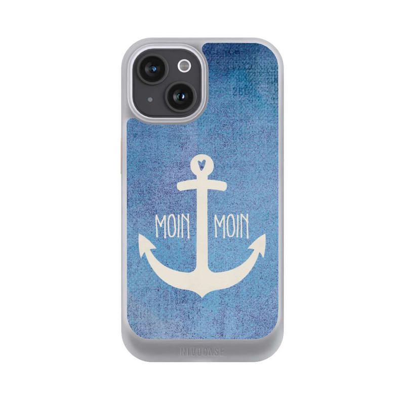 iPhone 15 NIVOcore Moin Moin Anker Blau