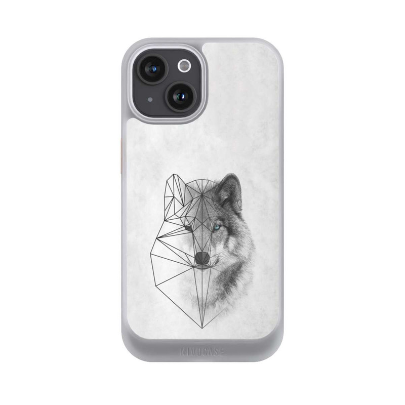 iPhone 15 NIVOcore Polygonaler Wolf