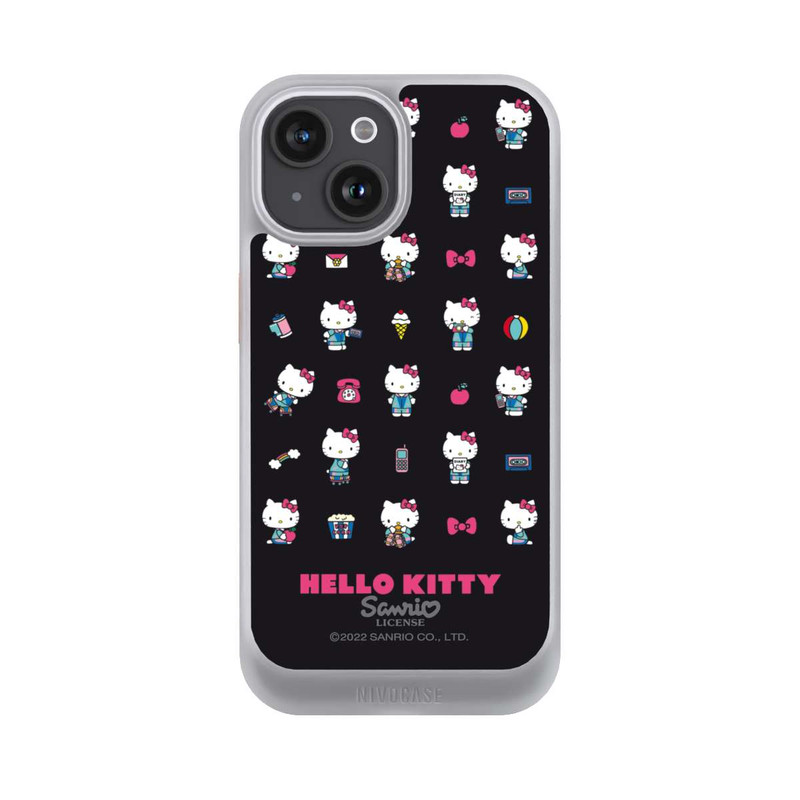 iPhone 15 NIVOcore Hello Kitty 90s Schwarz