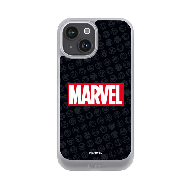 iPhone 15 NIVOcore Marvel Logo Black Red 