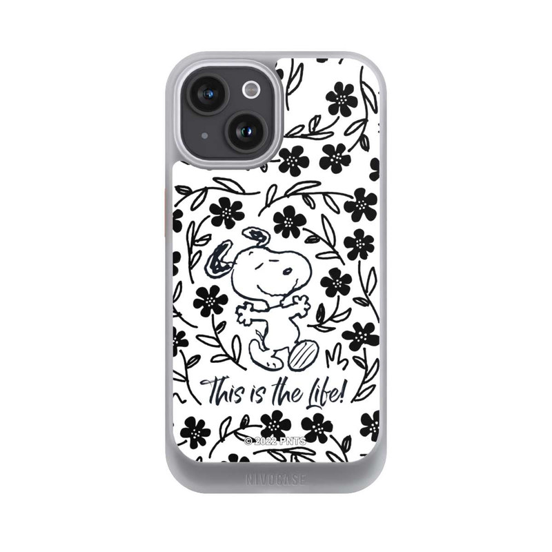 iPhone 15 NIVOcore Snoopy schwarz und weiß This Is The Life