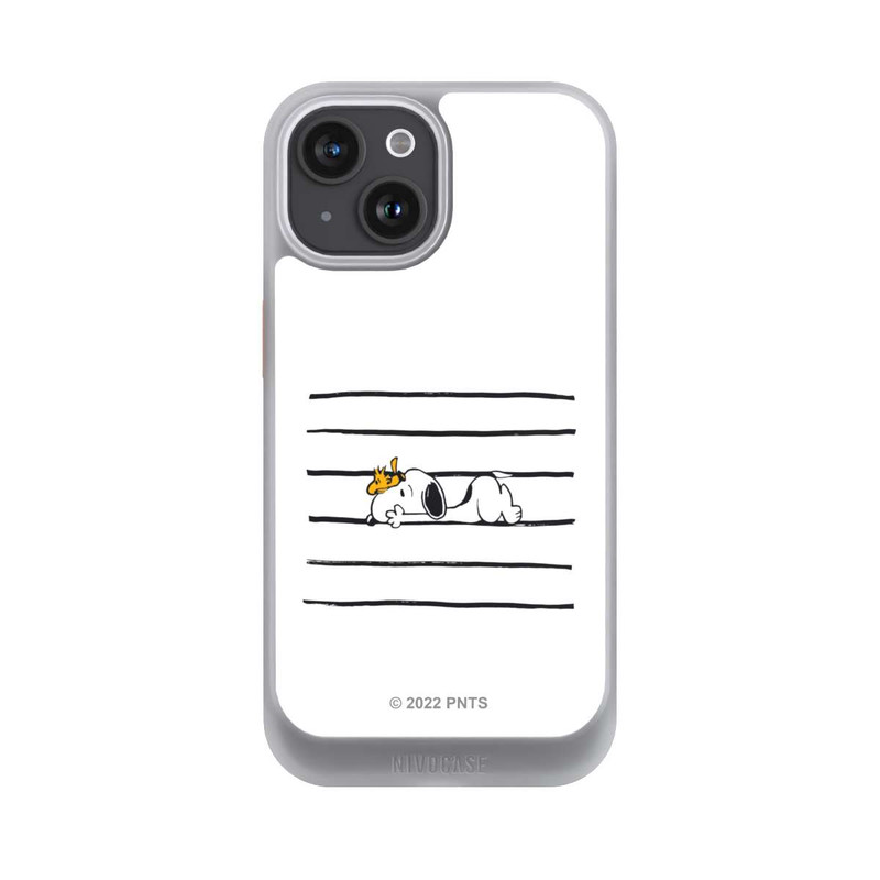 iPhone 15 NIVOcore Snoopy Woodstock Streifen