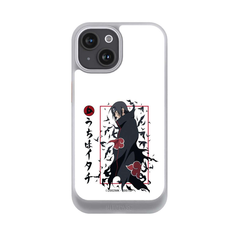 iPhone 15 NIVOcore Itachi Krähen Weiß