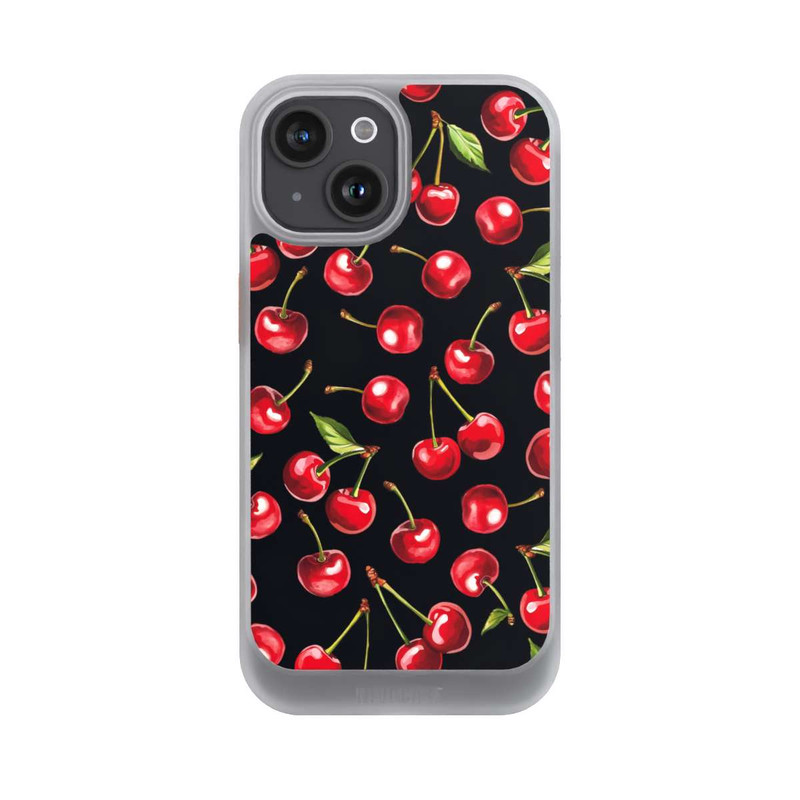 iPhone 15 NIVOcore Kirschmuster Schwarz mit KI
