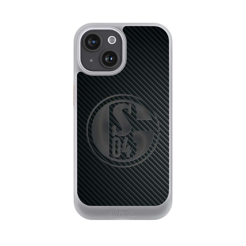 iPhone 15 NIVOcore Schalke 04 Carbon Look