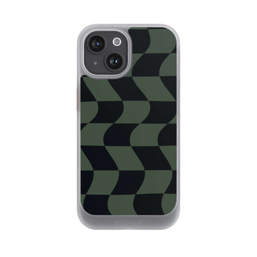 Apple iPhone 15 NIVOcore Checked Pattern Green Black