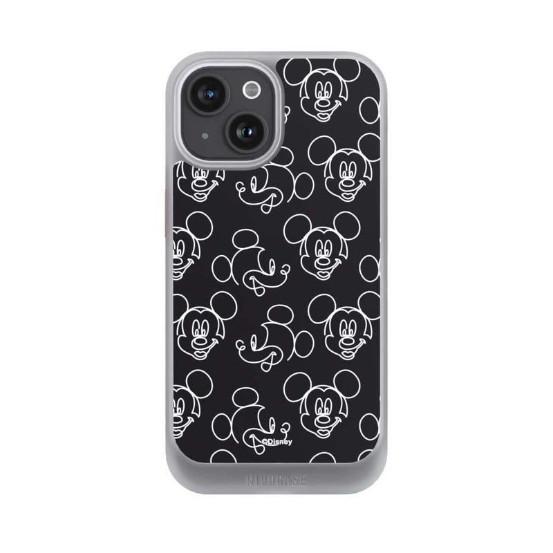 iPhone 15 NIVOcore Disney Mickey Muster Schwarz